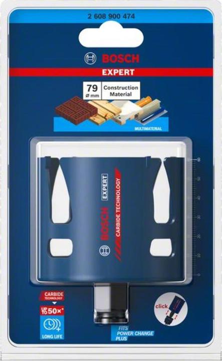 Produktbild Bosch Professional Zubehör EXPERT Construction Material Lochsäge, 79 x 60 mm (79 Millimeter)