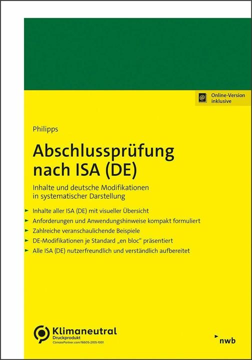 Immagine prodotto Abschlussprüfung nach ISA (DE) (Tedesco, Filippini, Holger, 2024)