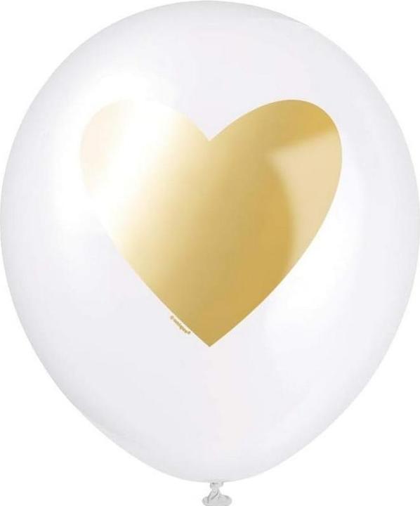Actual product image Unique Party Latex Heart Balloons (Pack of 6) (6 x)