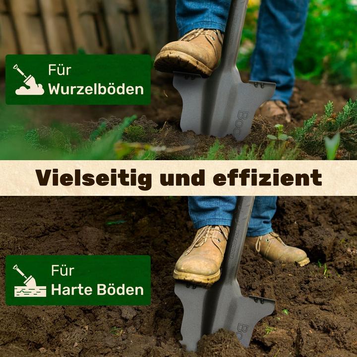 Immagine prodotto BoomDing Wurzelspaten mit Wurzelsäge und ergonomischem Griff