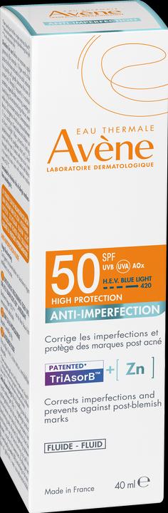 Nährwerte und Zutaten Avène Anti-Unreinheiten Fluid (Sonnencreme Gesicht, SPF 50, 40 ml)