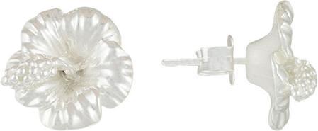 Image du produit Steinkult Boucles d'oreilles argentées "Hibiscus Fleur (Laiton sterling argenté)
