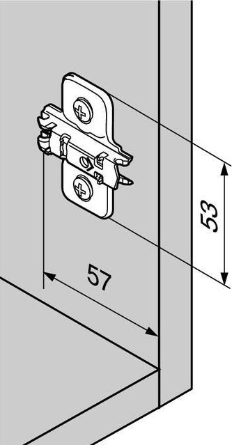 Productafbeelding Blum Basette a croce CLIP montaggio ad angolo (Hoekverbinding, 1 Pcs.)