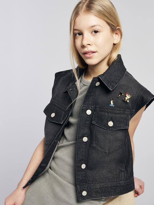 Immagine prodotto Jonen Mädchen Jeansweste Oversize-Look (158)