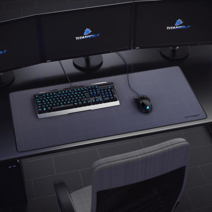 Produktbild Titanwolf Gaming Mauspad XXL, glattes Stoffgewebe, Speed Mausmatte 900 x 400mm grosse Fläche, Diamantmotiv (Wide)