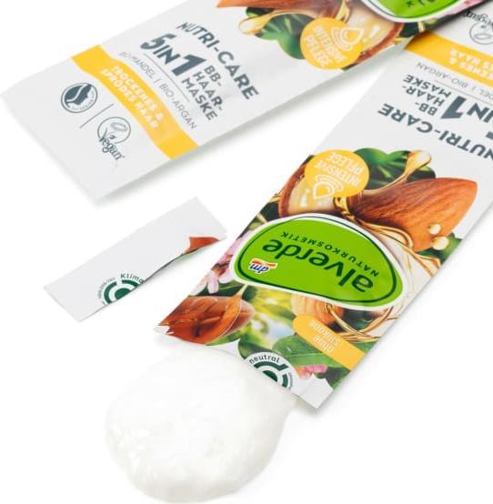 Actual product image dm alverde Hair Mask Nutri-Care BB 5in1 Organic Almond, Organic Argan (20 ml)