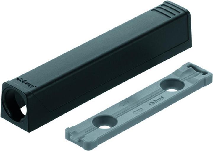 Actual product image Blum TIP-ON straight adapter plate 956A1201, long version, nickel-plated