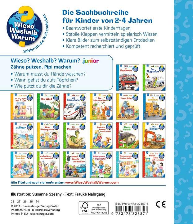 Produktbild Ravensburger Zähne putzen, Pipi machen (Deutsch, Frauke Nahrgang, Susanne Szesny, 2014)