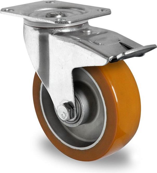Image du produit Cascoo Roulette en PU sur jante en aluminium, Ø x largeur roue 100 x 40 mm, à partir de