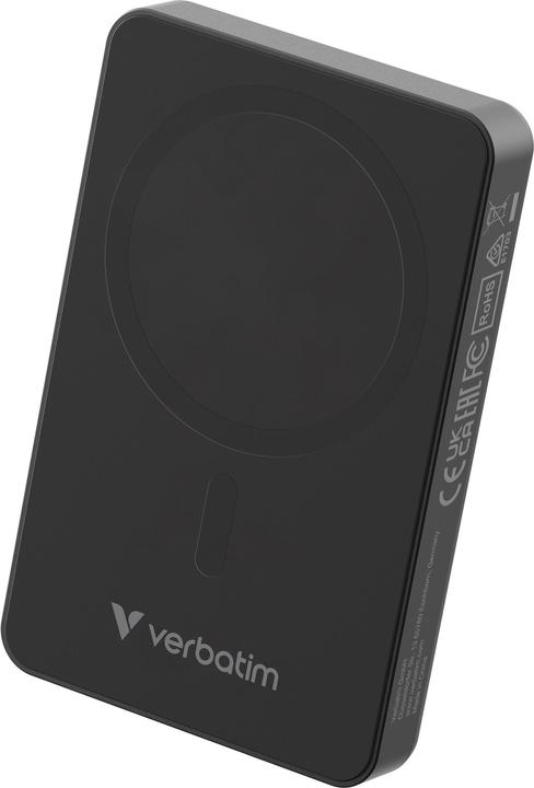 Verbatim Charge 'n' Go Essentials Power Bank Magnetic Wireless 10000mAh Black (10000 mAh, 20 W, 37 Wh)