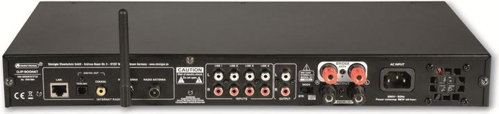 Actual product image Omnitronic DJP-900NET Internet Radio HiFi Tuner Bluetooth®, DAB+, Internet Radio, WLAN (Tube preamplifier)