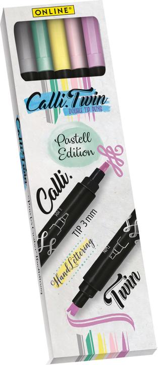 Immagine prodotto Online CALLI BRUSH TWIN - Penna in fibra (Multicolore, 5 x)