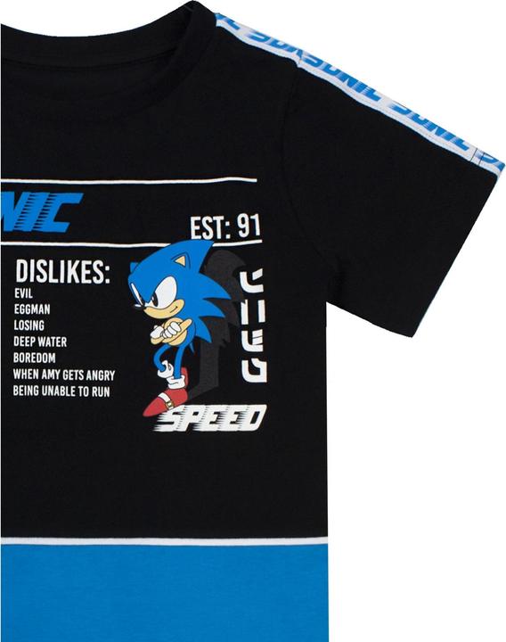 Actual product image Sonic The Hedgehog Gaming Statistics Tshirt Boys (116)