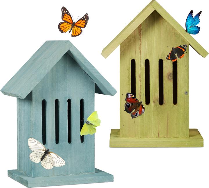 Produktbild Relaxdays Schmetterlingshaus (Schmetterlinge, Hummeln, Florfliegen, Wildbienen, Biene, Ohrwürmer)