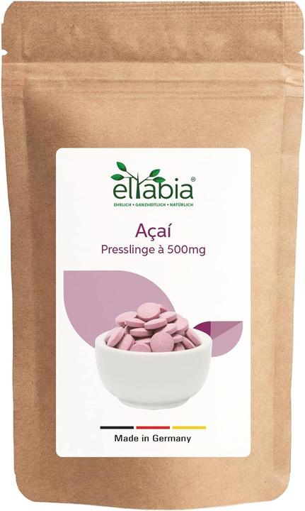 Produktbild Eltabia Acai Tabletten | Hochdosiert 5000mg Tagesdosis | Rohkost 100% reine 500mg Tabs (200 Stück, Tabletten)