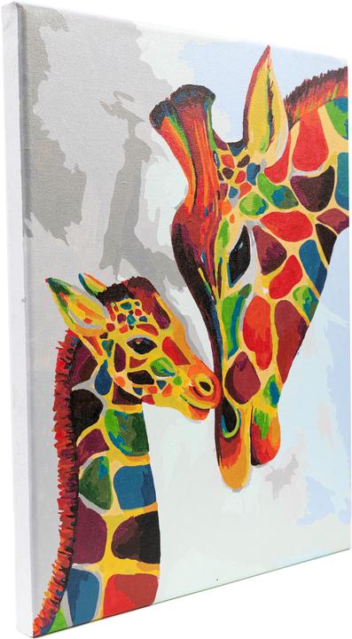 Actual product image Craft Buddy Painting by Numbers Picture Set 30x40cm Colourful Giraffes