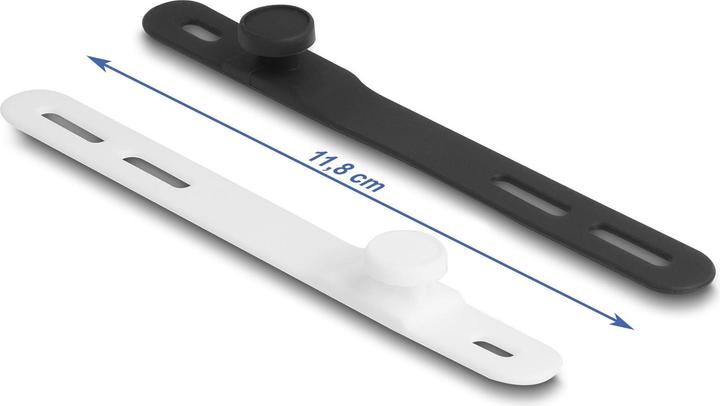 Image du produit Delock Colliers de serrage noir/blanc 118 mm x 12 mm 10 pièces (Serre-câbles en plastique, 118.12 mm, 10 pcs)