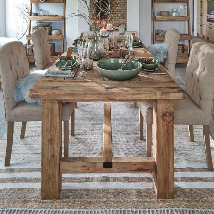Actual product image Loberon Table Oteley antique brown (76 x 240 x 100 cm)