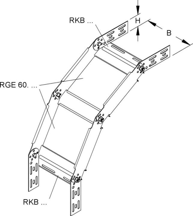 Actual product image Niedax NIE RGS 60.600 F Arch, adjustable, vertical, 60x600 mm hot-dip galvanised (60 cm)