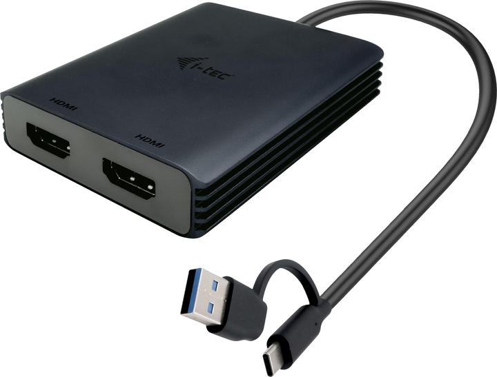 Produktbild i-tec USB-A/USB-C Dual 4K HDMI Video Adapter 2x 4K HDMI Display Adapter mit DisplayLink Chip 6950 (HDMI, 27 cm)