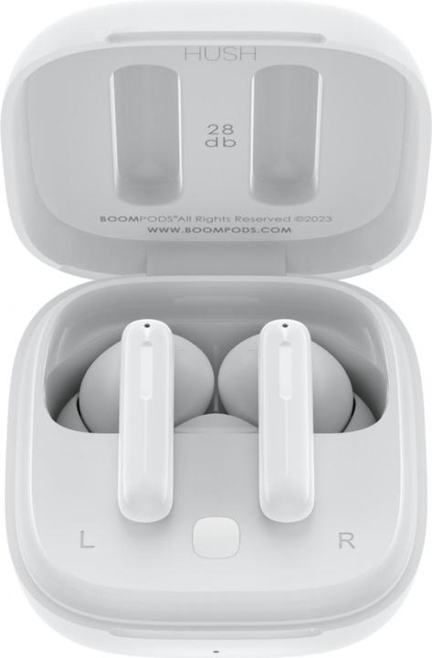 Actual product image Boompods Bassline Hush White (ANC, 30 h, Cable)