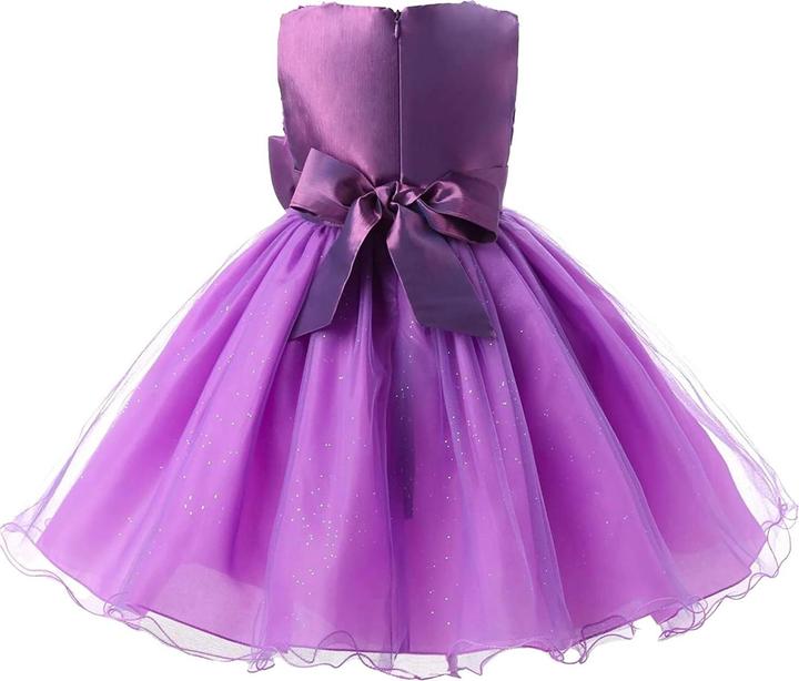 Produktbild JTI Abendkleid mit Schleife und Blumen - Lila (130) (130 B)