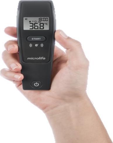 Actual product image Microlife non-contact Bluethoot Fieberthermometer NC150 (Forehead, Non-contact)