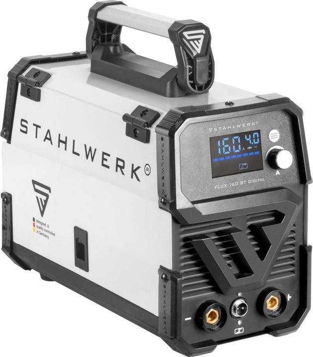 Produktbild Stahlwerk Schweissgerät FLUX 160 ST Digital mit 160 A, synergischem Drahtvorschub