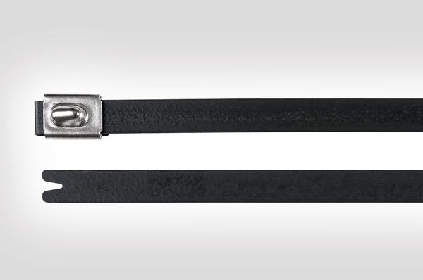 Produktbild HellermannTyton Kabelbinder 316 Edelstahl 201x4,6mm (Metallkabelbinder, 201 mm, 100 Stk.)