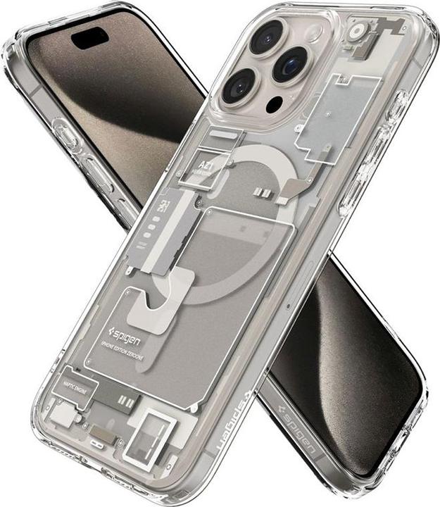 Actual product image Spigen Ultra Hybrid Zero One (MagFit) iPhone 15 Pro Max Case Natural Titanium (Apple iPhone 15 Pro Max)