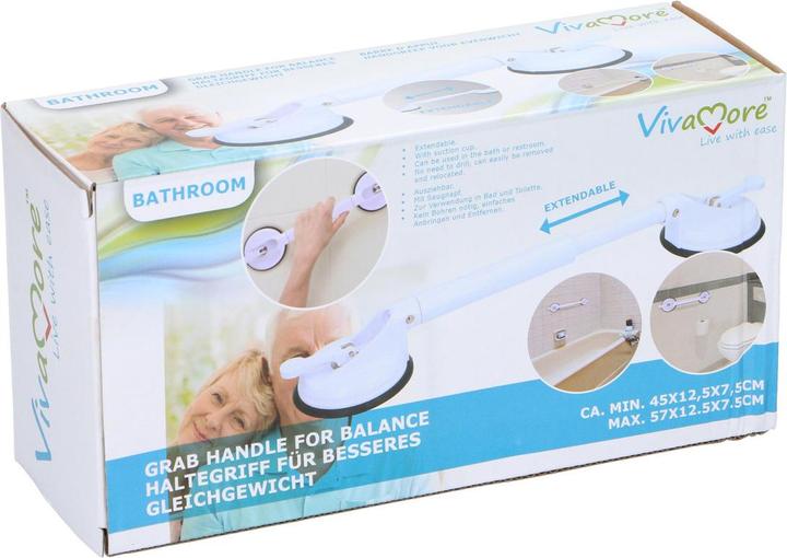 Actual product image Vivamore Suction bar extendable handle