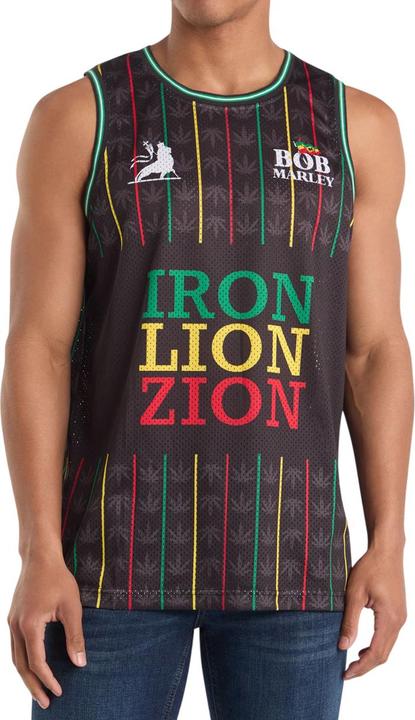 Actual product image Amplified Mens Bob Marley Basketball Jersey (L)
