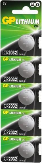 GP Batteries Cr2032 (5 Stk., CR2032, 220 mAh)