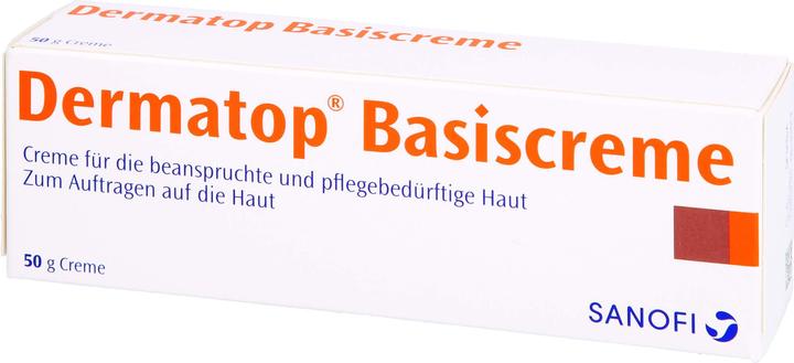 Produktbild Sanofi Dermatop Basiscreme für beanspruchte und pflegebedürftige Haut, 50 g Creme (24h Creme)