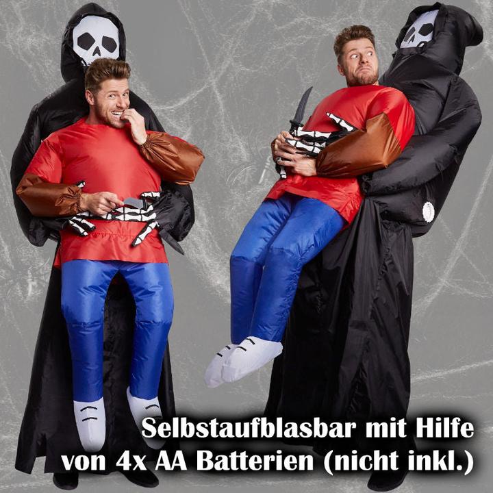 Actual product image Hermex Ghost Inflatable Costume Halloween Grim Reaper Slenderman (One size)
