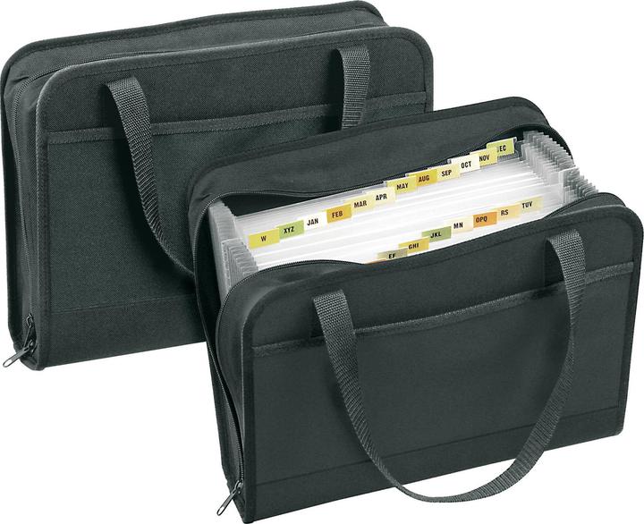Produktbild Veloflex Fächertasche Office DIN A4 blanko Textil schwarz 24 Fächer (A4, 1 x)