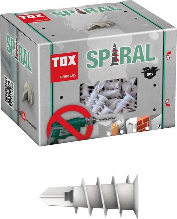 Image du produit Tox Chevilles pour plaques de plâtre Spiral (50 pcs)