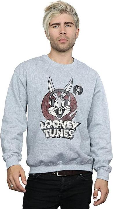 Actual product image Looney Tunes Mens Bugs Bunny Circle Logo Sweatshirt (S)