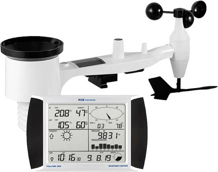 Actual product image PCE Instruments Weather station with outdoor sensor for home use