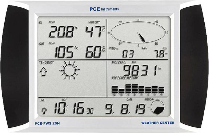 Actual product image PCE Instruments Weather station with outdoor sensor for home use