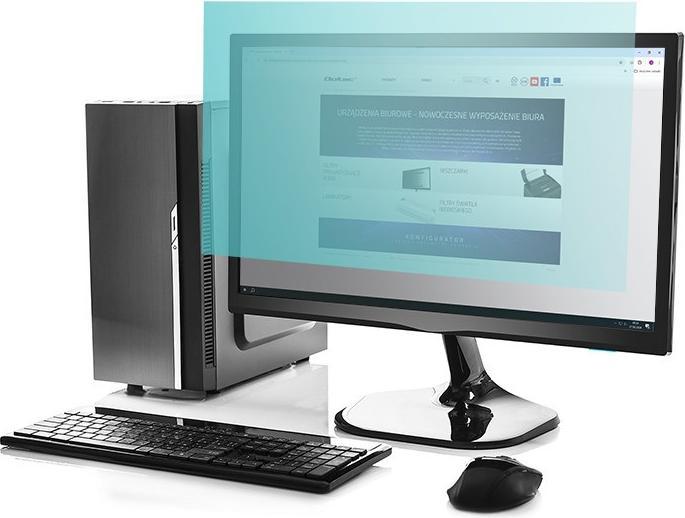 Actual product image Qoltec Blue light filter 24 | 16:9 | eye care | anti-glare | matt | per monitor (24", 16 : 9)