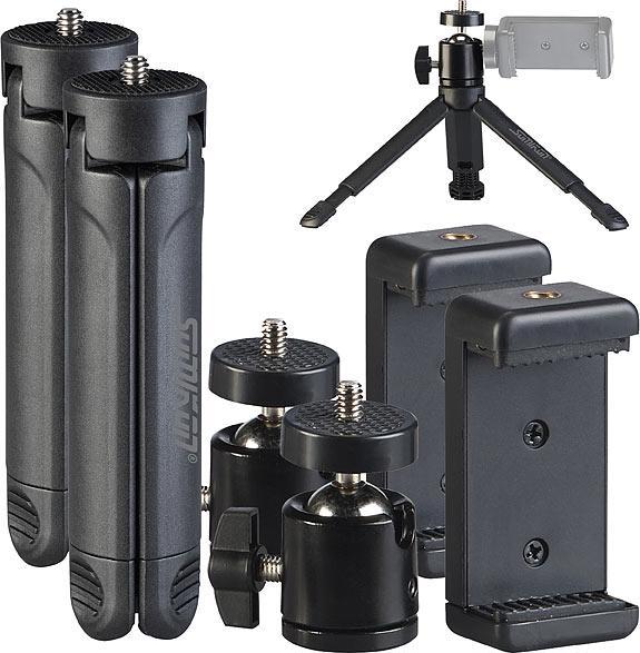 Produktbild Somikon 2er-Set Smartphone Stativ mit drehbare Smartphone Halterung (Metall)
