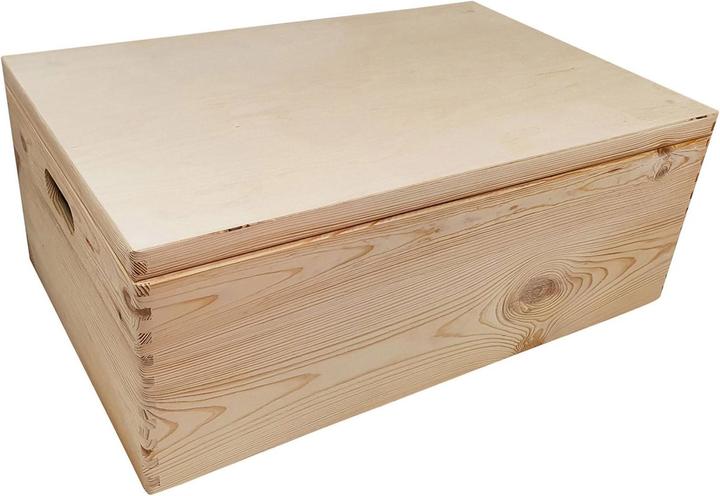 Actual product image Playwood Pine Storage Box with Hinged Lid (40x30x23cm)