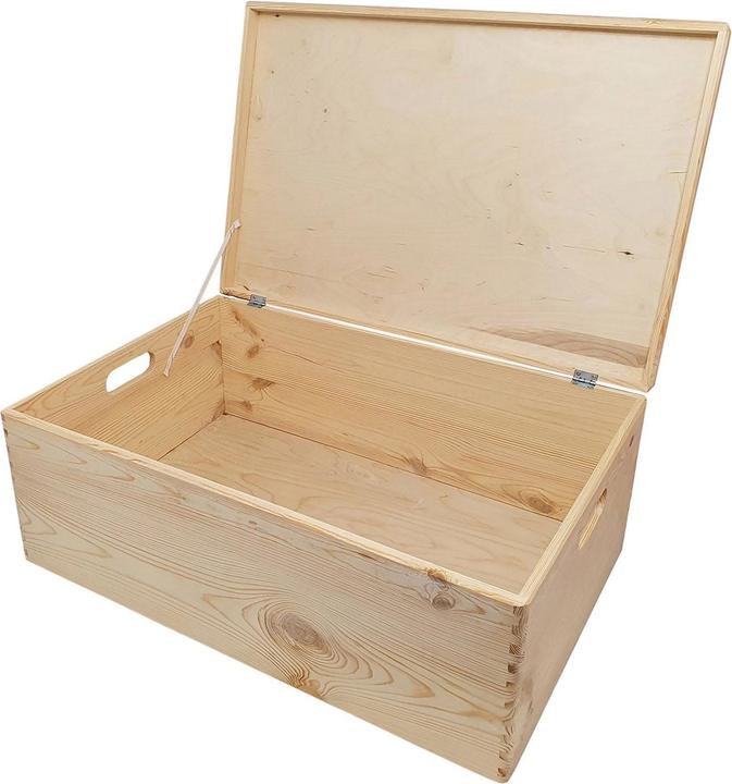 Actual product image Playwood Pine Storage Box with Hinged Lid (40x30x23cm)