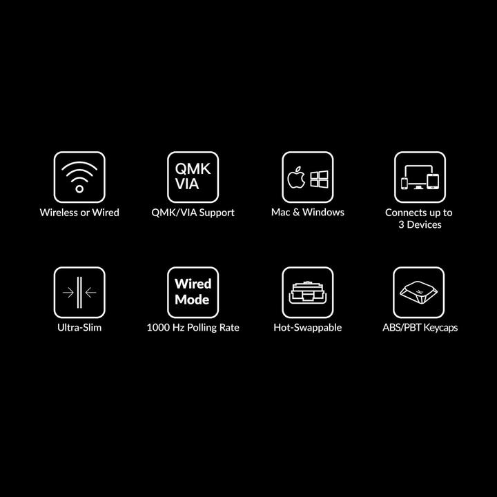 Image du produit Keychron K3 Pro (CH, Sans fil, Filaire)