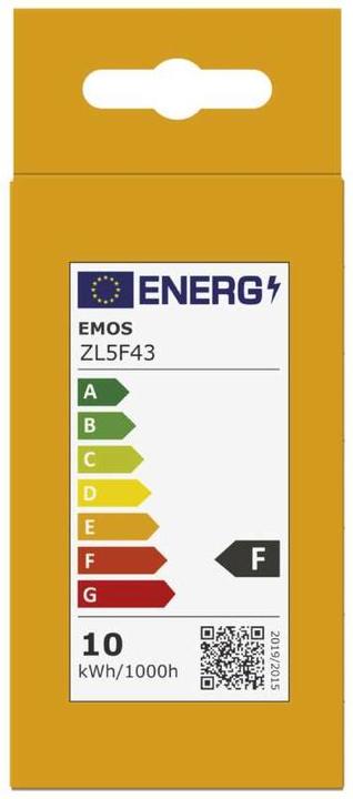 Energie-Label Emos LED Lampe Basic A60 / E27 / 9,4 W (60 W) / 806 lm / Neutral Weiss (E27, 9.40 W, 806 lm, 1 x, F)