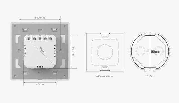 Produktbild Sonoff TX Ultimate Smart Touch Wall Switch