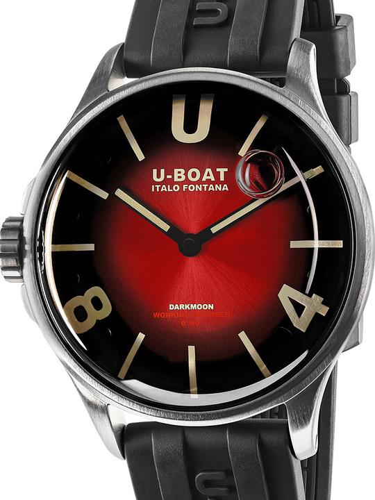 Actual product image U-Boat 9500 Darkmoon Red SS Soleil Men's Watch 40mm 5ATM (Analogue wristwatch, 40 mm)