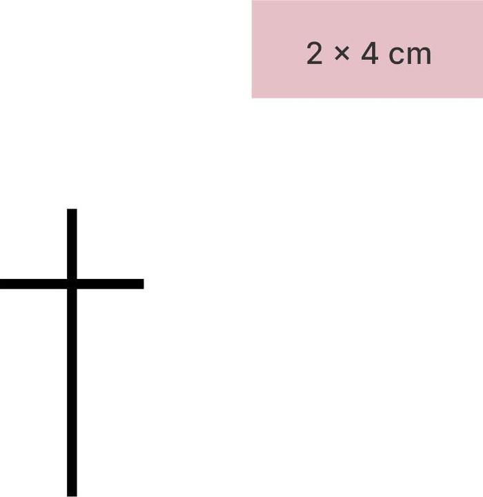 Actual product image minink Temporary tattoo - Small cross