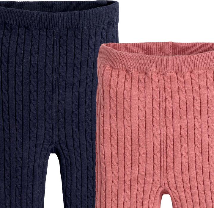 Image du produit La Redoute Collections Lot de 2 leggings avec motif torsadé (110)